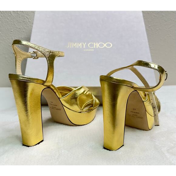 JIMMY CHOO - Golden Dress Heels EU 40 - US 9.5 main image 2